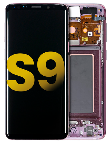 [107082013115] Bloc écran OLED avec châssis pour SAMSUNG S9 - G960 - Violet - Reconditionné