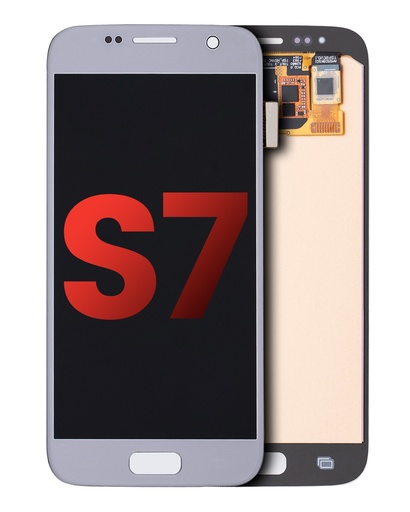 [107082020717] Bloc écran OLED sans chassis compatible pour Samsung Galaxy S7 - Aftermarket Plus - Argent