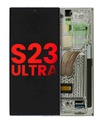 Bloc écran OLED avec châssis compatible SAMSUNG S23 Ultra - Version US - Aftermarket Plus - Graphite