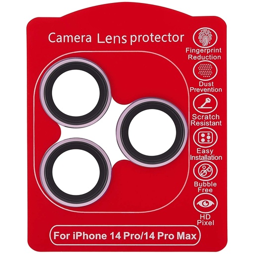 [107085002164] Protection caméra compatible iPhone 14 Pro et 14 Pro Max - CASPER - Violet