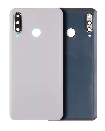[107082065340] Vitre arrière avec lentille caméra compatible Huawei P30 Lite - Nova 4E - Sans logo - 6GB RAM - Pearl White