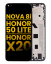 Bloc écran LCD avec châssis compatible Huawei Nova 8i - Honor 50 Lite - Honor X20 - Reconditionné - Starry Black