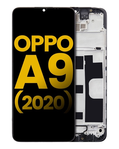 [107082117101] Bloc écran LCD avec châssis compatible Oppo A9 2020 - Reconditionné - Toutes couleurs
