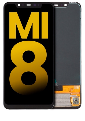 [107082068801] Bloc écran LCD sans châssis compatible Xiaomi Mi 8 - Reconditionné - Noir