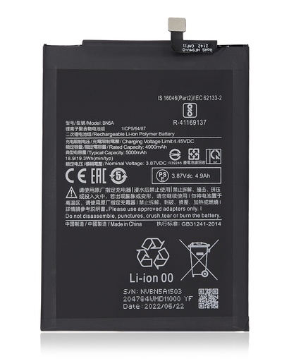 [107082113738] Batterie compatible Xiaomi Redmi 10 - BN5A