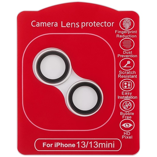 [107085002156] Protection lentille pour iPhone 13 - 13 Mini - Apple - Casper - Argent
