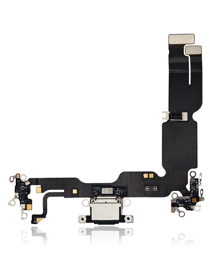 [107082130654] Connecteur de charge avec nappe compatible iPhone 15 Plus - Premium - Noir