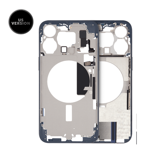 [107082130366] Châssis intermédiaire avec boutons Power et Volume original pour iPhone 15 Pro Max - Grade A - Version US - Bleu Titane