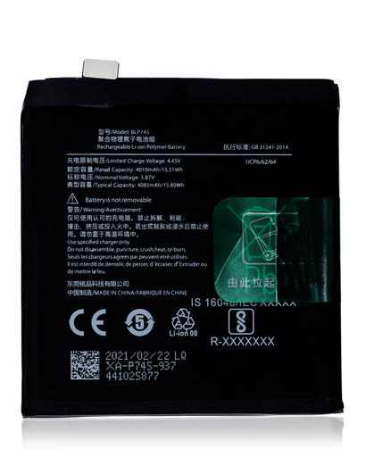 [107084001934] Batterie compatible OnePlus 7T Pro - BLP745