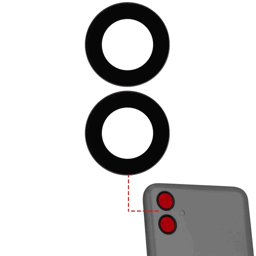 [107083029283] Pack de 10 lentilles caméra arrière - verre seul - avec adhésif - compatible SAMSUNG A04e - A042 2022